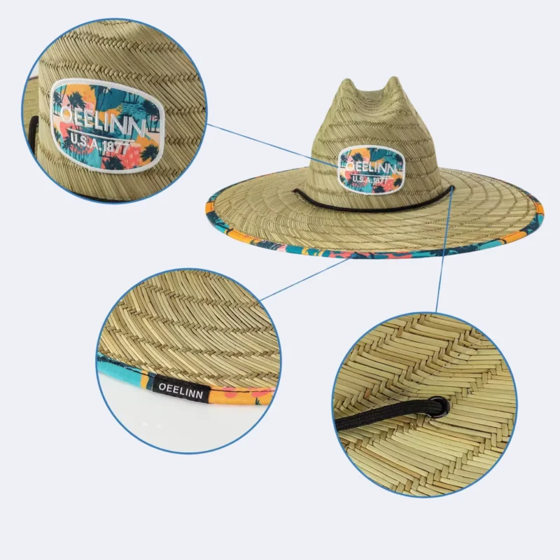 chapéu de palha personalizado para salva-vidas
