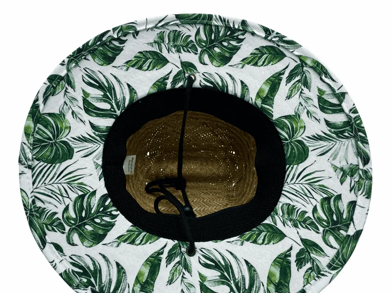 aba de chapéu de palha personalizada