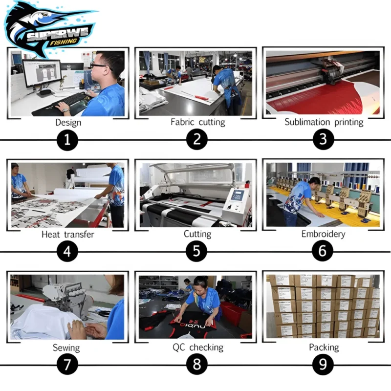 camisas de pesca de manga comprida personalizadas