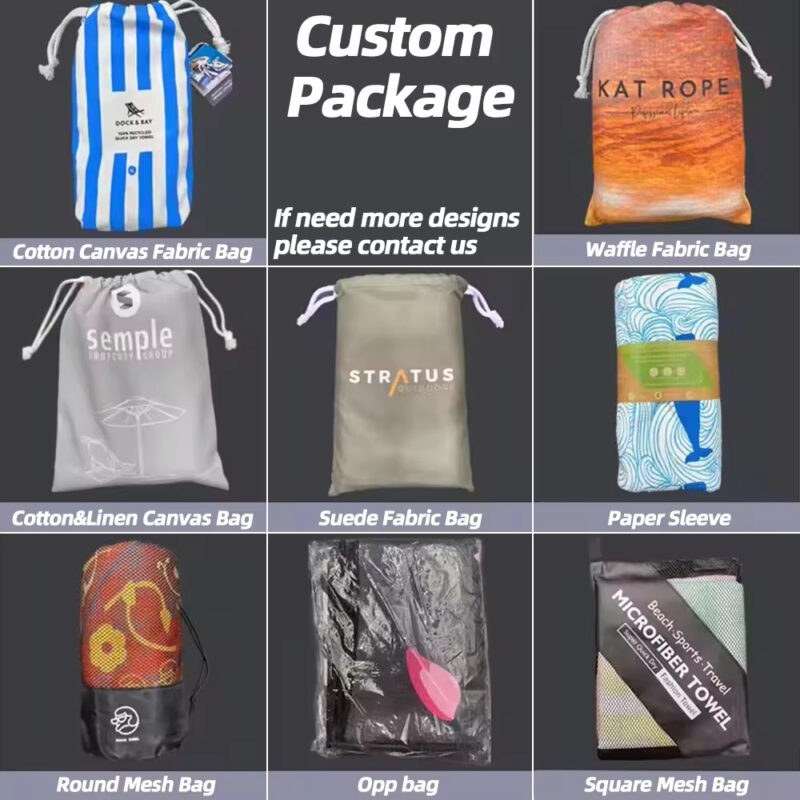 custom beach towel package